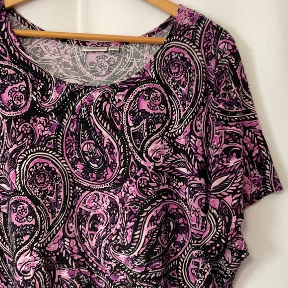 Croft & Barrow Paisley Print Women's Top Size 2X - Picture 4 of 10